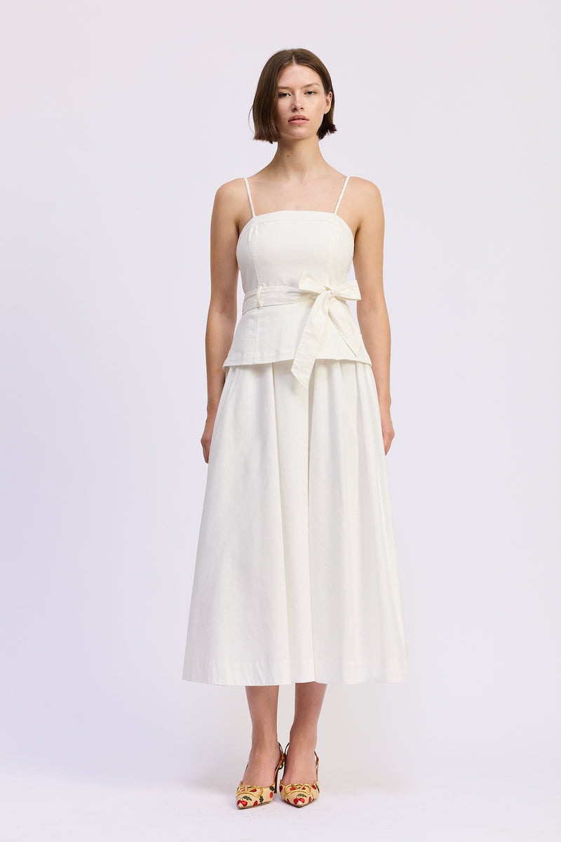 en saison parker mixed media midi dress EN SAISON