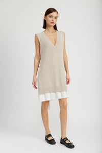 Whitney Mixed Media Mini Dress