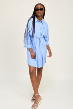 Load image into Gallery viewer, Lilith Stripe Mini Shirt Dress