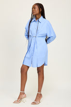 Load image into Gallery viewer, Lilith Stripe Mini Shirt Dress