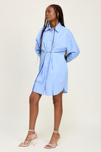 Lilith Stripe Mini Shirt Dress