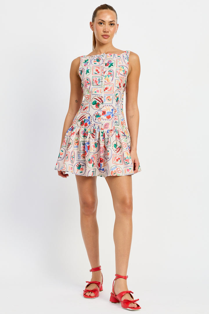 black corset mini dress Draped in SUMMER-SEASON Plus Cobalt Linen Blend Size:M / 10