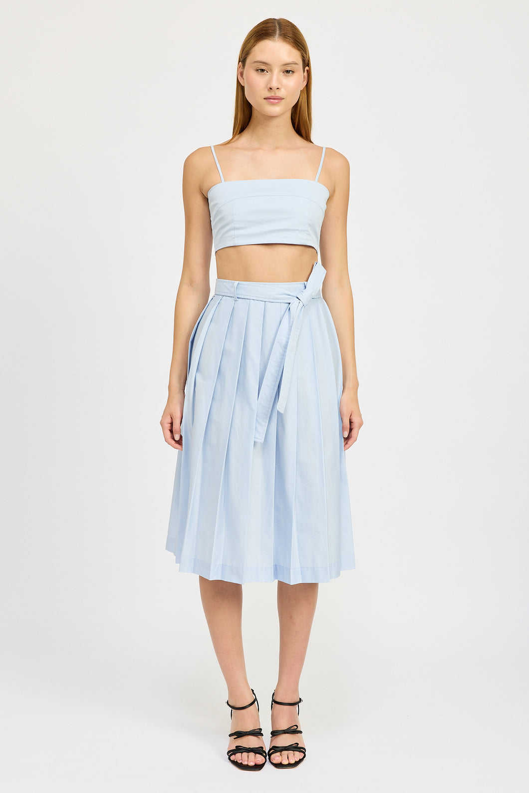 Abigal Button Top And  Bralette Set
