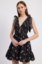 Load image into Gallery viewer, Ophelia Tie Front Mini Dress