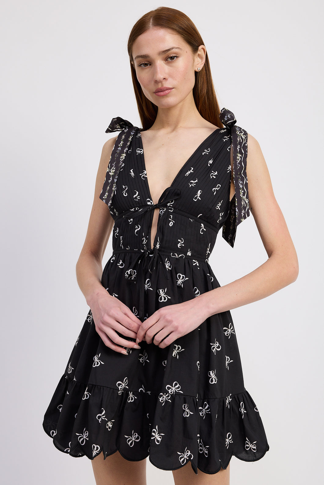 Ophelia Tie Front Mini Dress