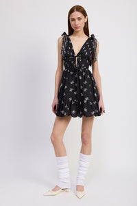 Ophelia Tie Front Mini Dress
