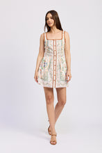 Load image into Gallery viewer, Alaia Linen Scarf Mini Dress