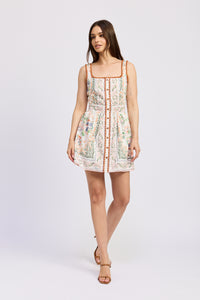 Alaia Linen Scarf Mini Dress