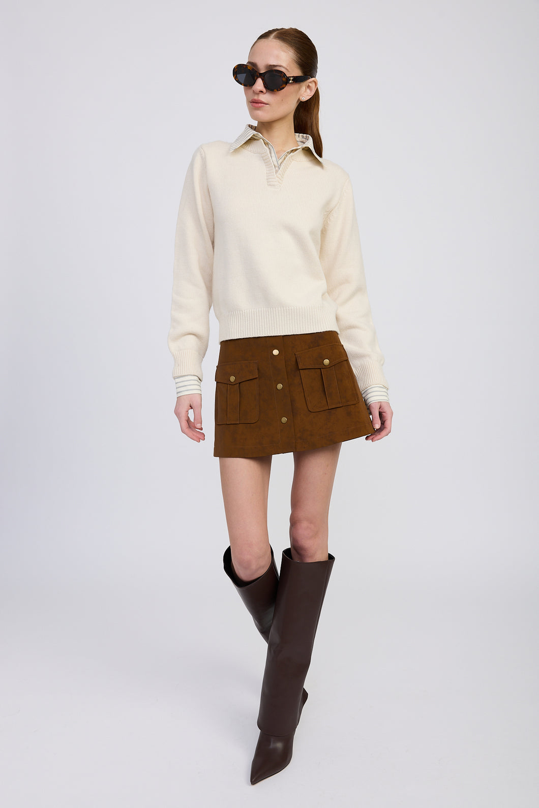 Azra Mixed Media Sweater