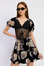 Load image into Gallery viewer, Rowan Mixed Media Mini Dress