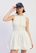 Load image into Gallery viewer, Candance Mixed Media Mini Dress