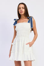 Load image into Gallery viewer, Rose Smocked Mini Dress