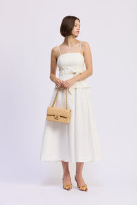 en saison parker mixed media midi dress Samantha Mixed Midi Dress – en saison