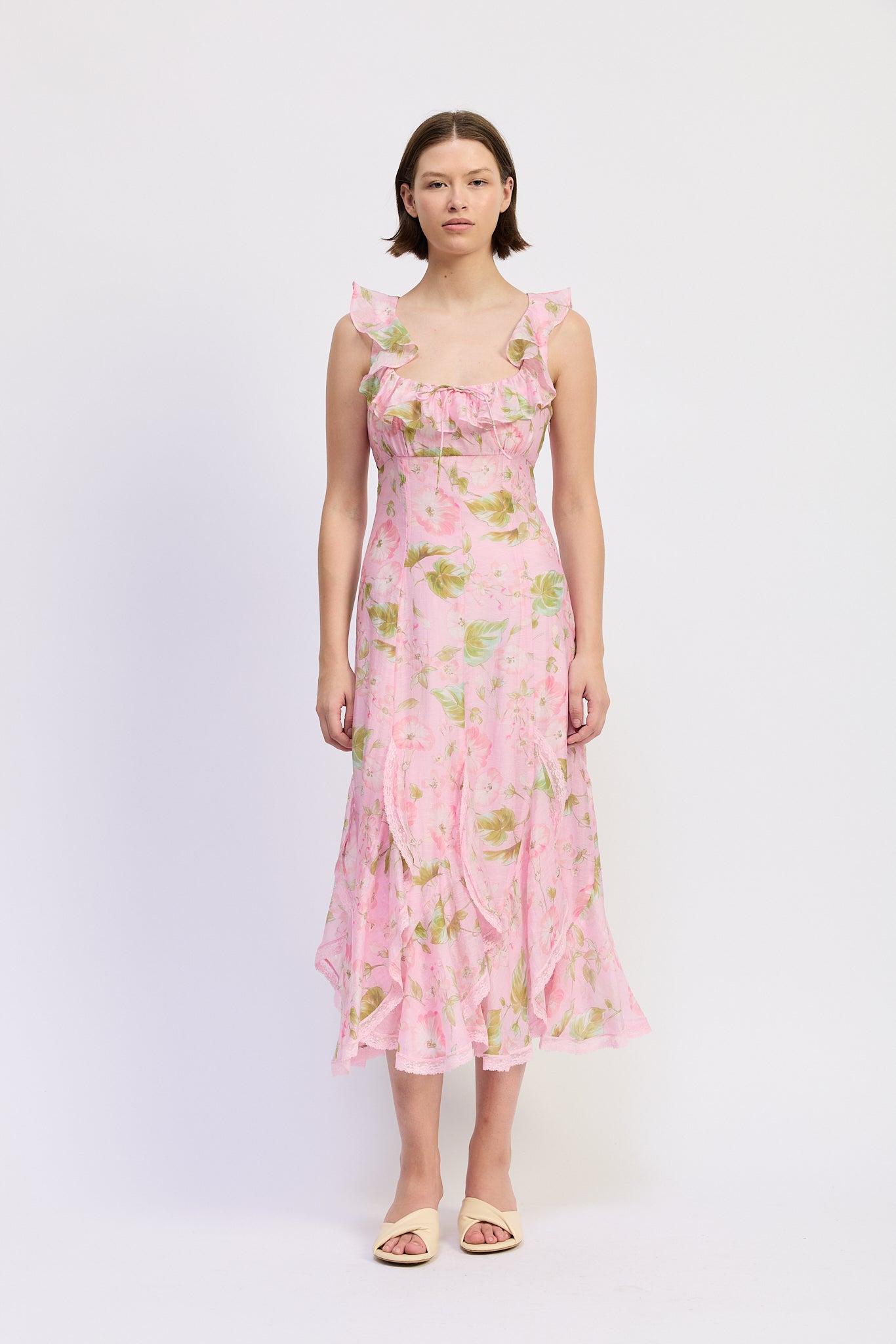 en saison brown taupe lavender charleigh maxi dress Ali Warm Brown Sweetheart Ruched Wrap Maxi Dress – Club L London main image 1