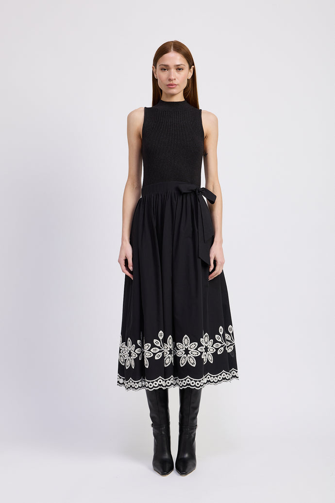Isidora Mixed Media Midi Dress