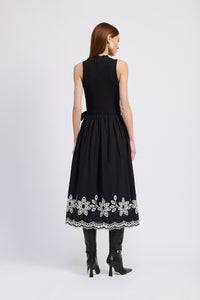 Isidora Mixed Media Midi Dress