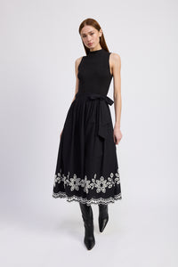 Isidora Mixed Media Midi Dress