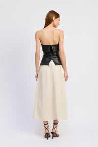 Essence Mixed Media Midi Dress