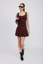 Load image into Gallery viewer, Delphine Pleated Mini Dress