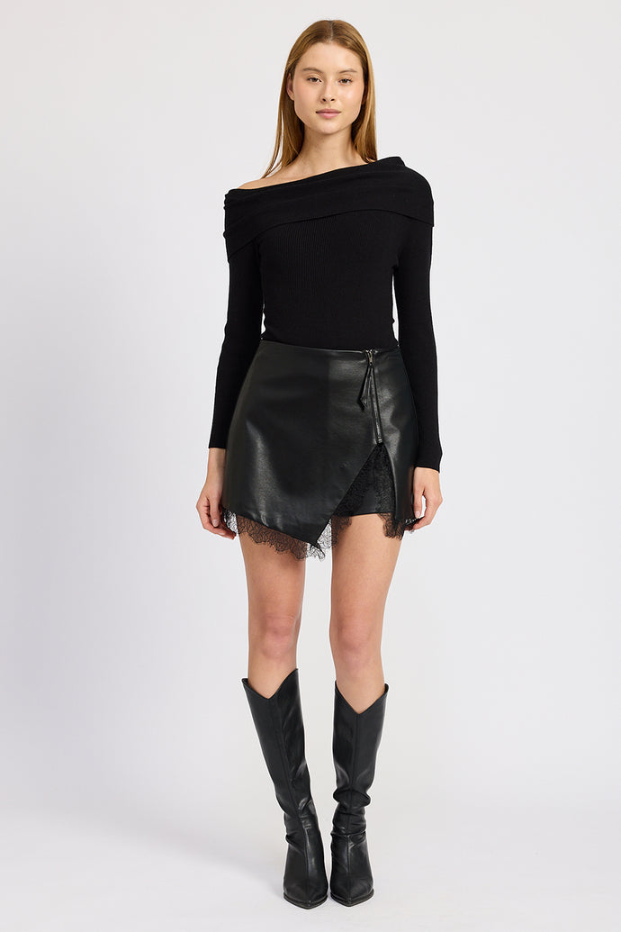 Jett Leather Mini Skort