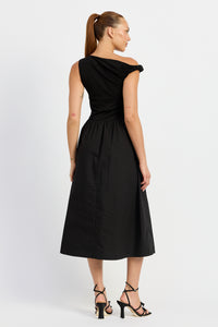 Parker Mixed Media Midi Dress