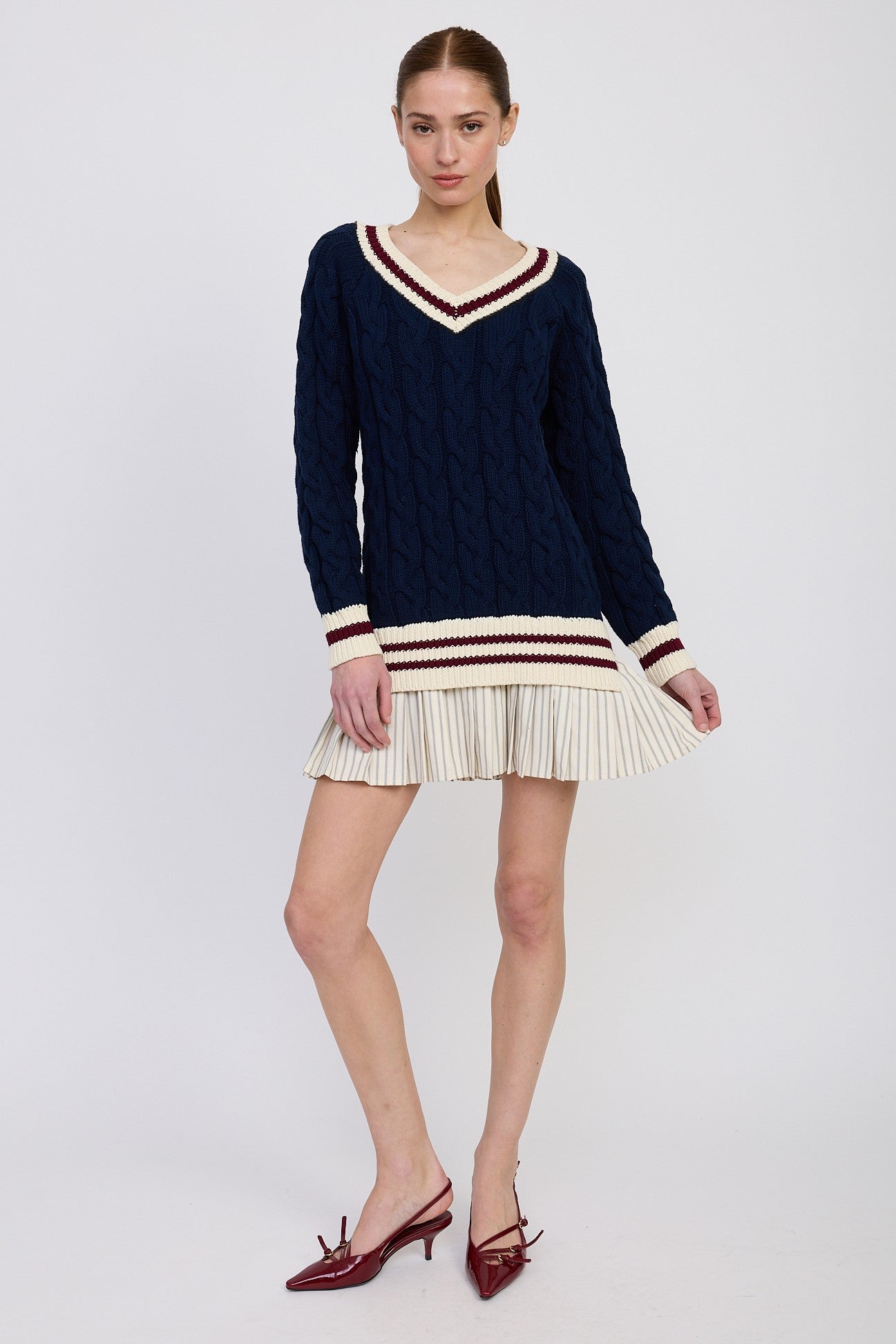 Knox Mixed Media Mini Dress – en saison