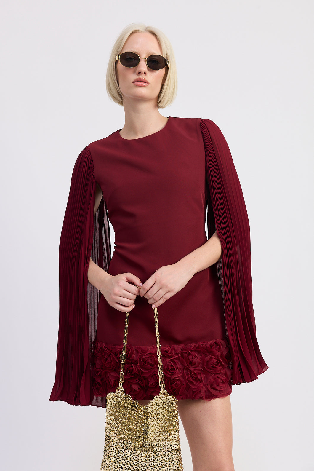 Annalis Sleeve Cape Sheath Dress