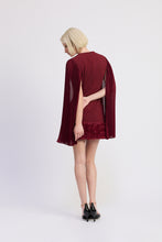 Load image into Gallery viewer, Annalis Sleeve Cape Sheath Dress