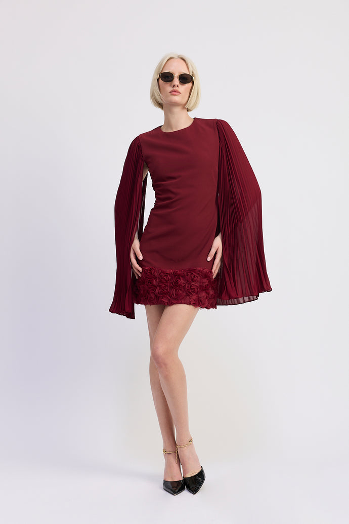Annalis Sleeve Cape Sheath Dress