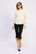 Load image into Gallery viewer, Stenston Mixed Media Pullover