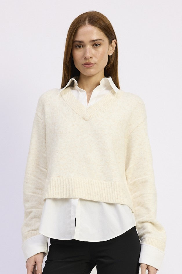 Stenston Mixed Media Pullover