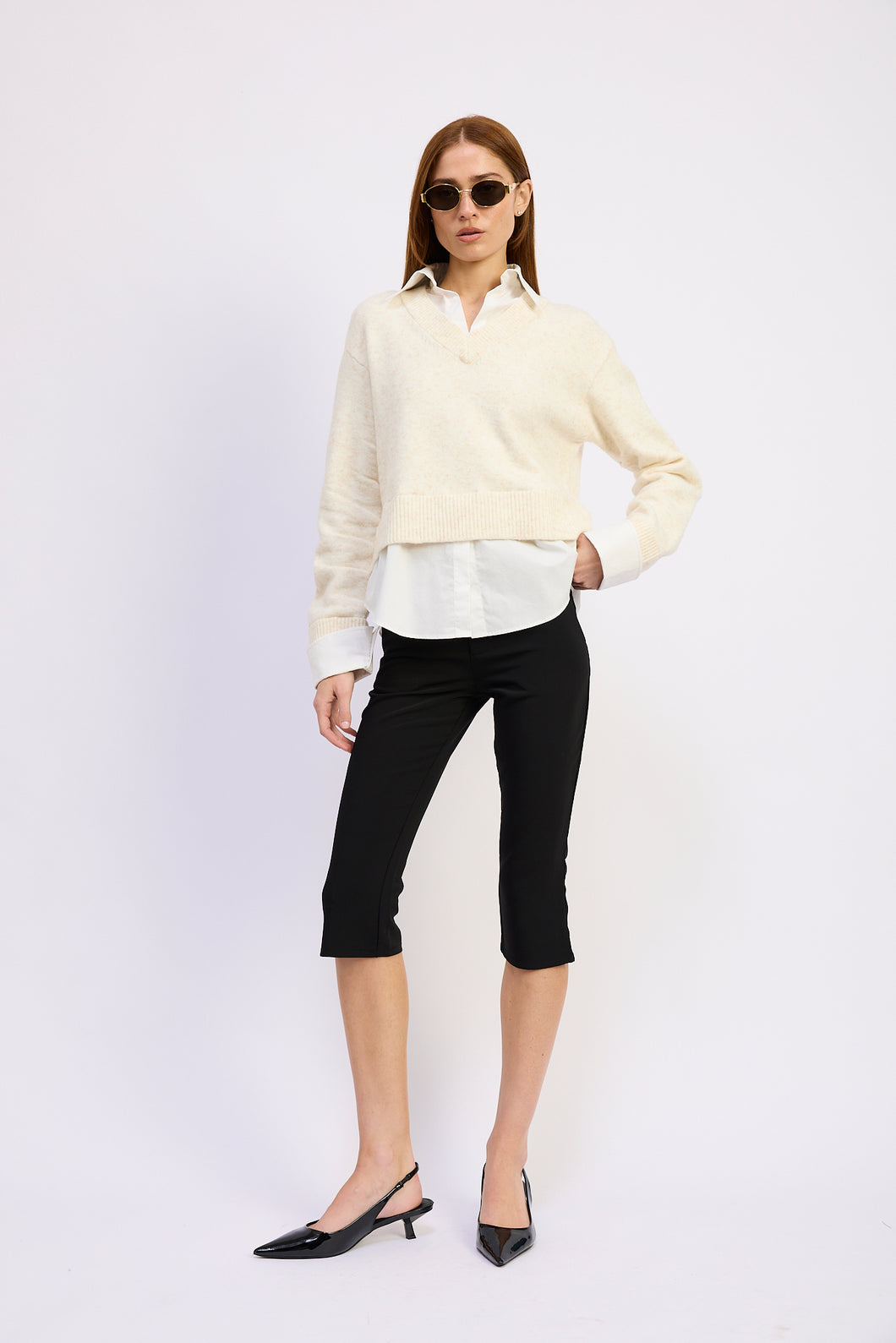 Stenston Mixed Media Pullover
