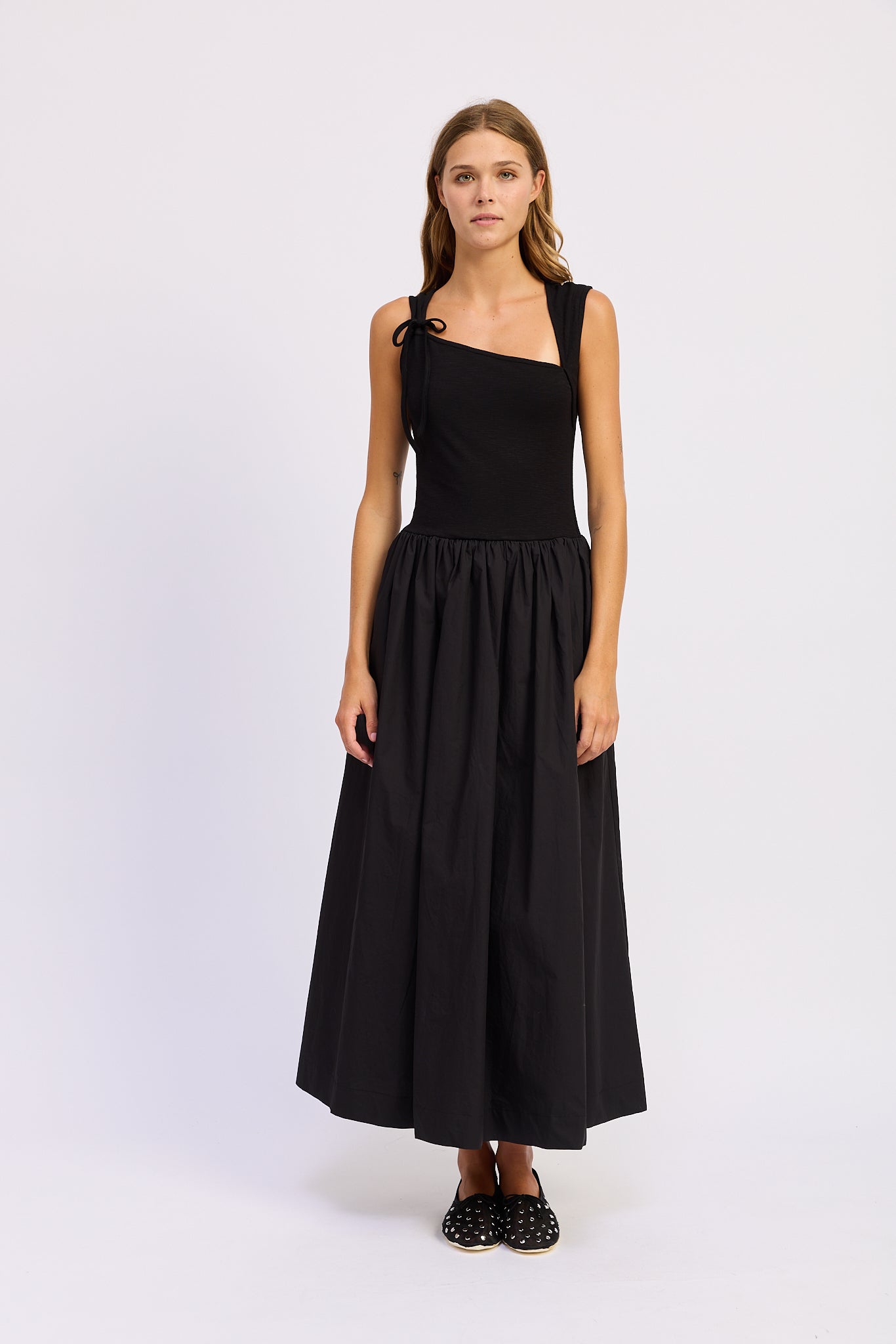 chinese dress ladies Aurelia Lace Trim Maxi Dress in Black | OMNES | Ethical & Affordable  Clothing