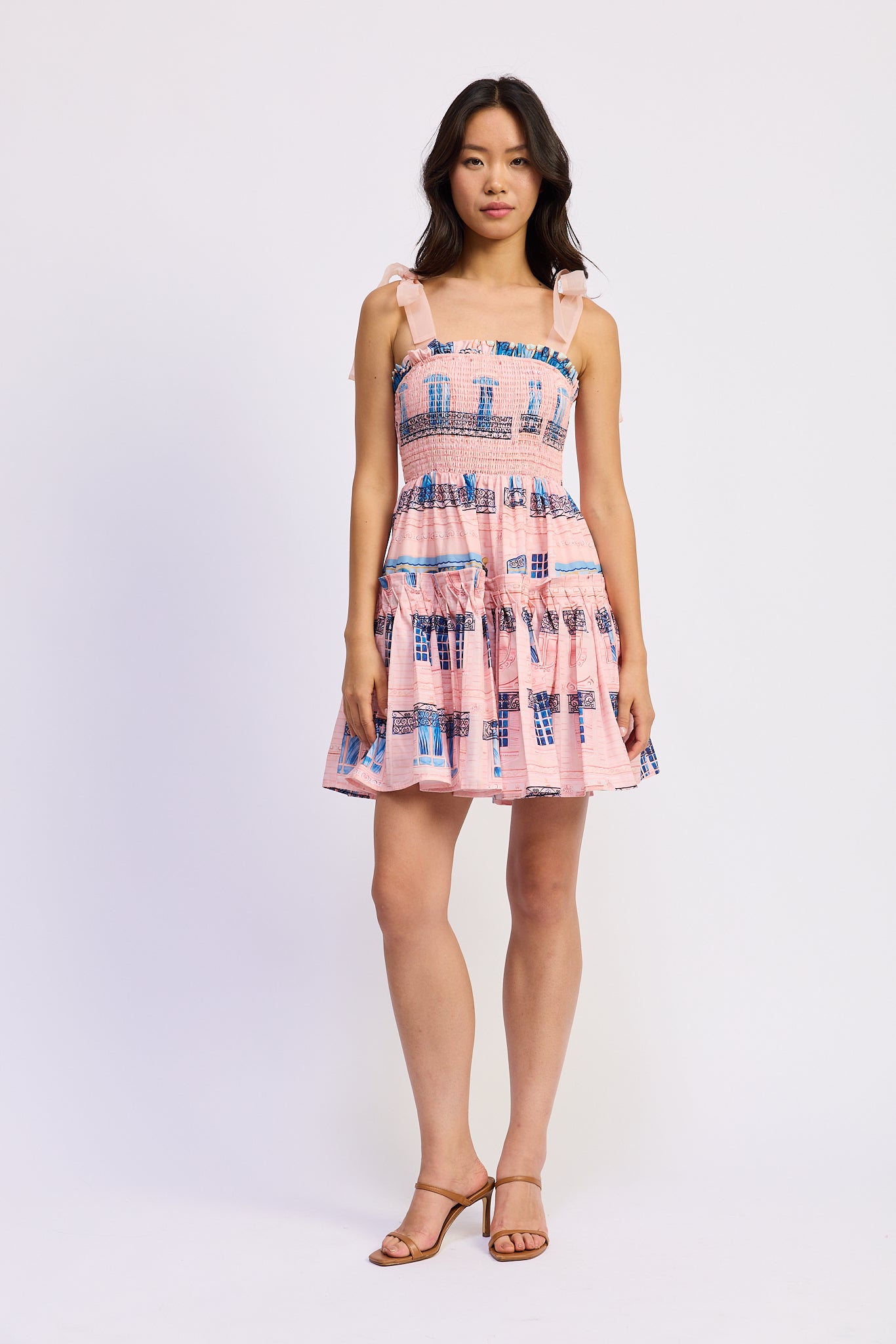 strapless open back dress Current Mood Lace Fairycore Handkerchief Dress And Shrug main image 1
