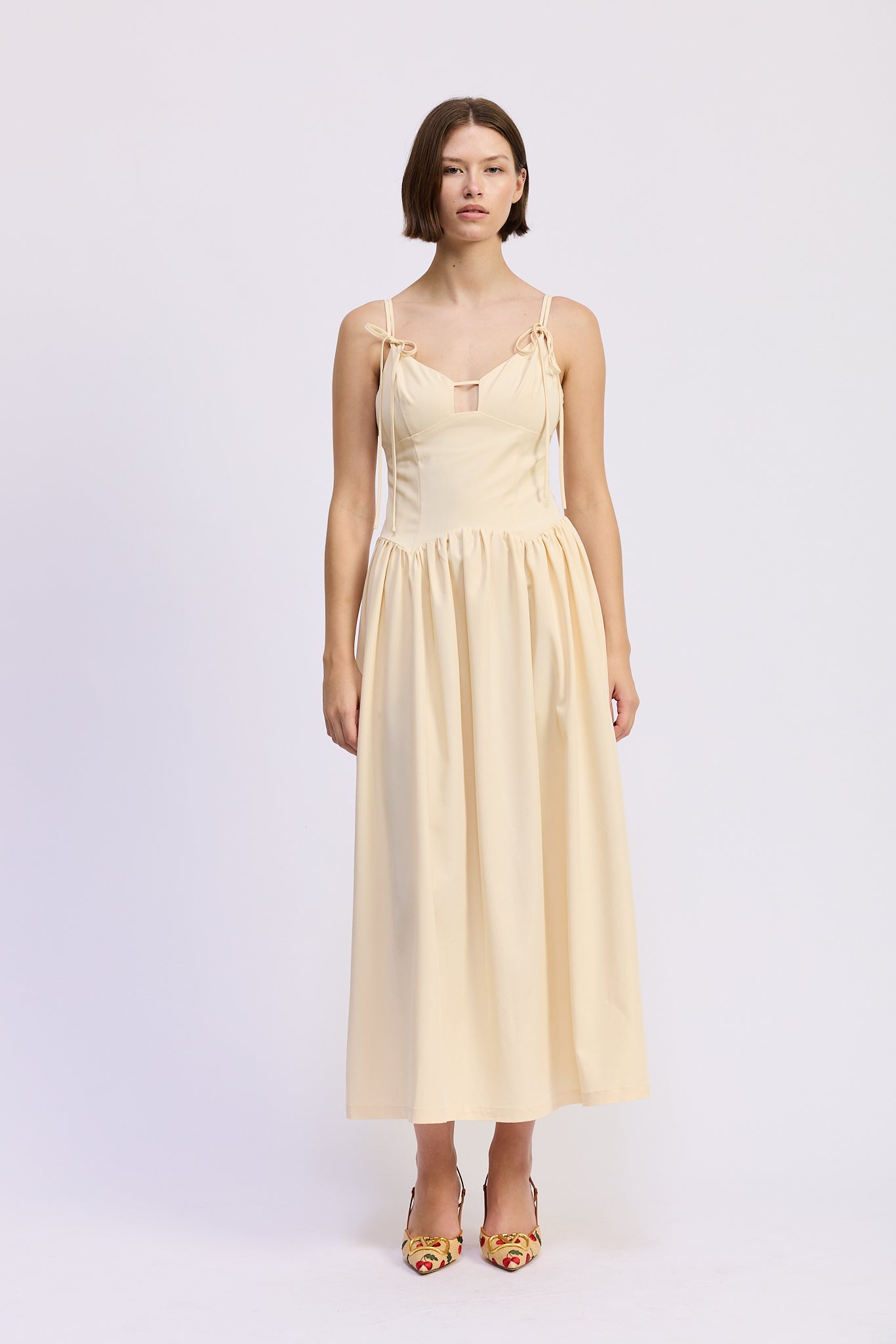 chinese dress ladies Katherine Maxi Dress  Cream & Rust Floral