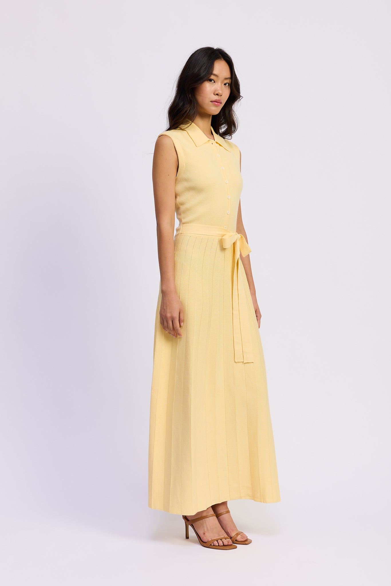 Palazzo Knit Midi Dress en saison Palazzo Knit Midi Dress en saison
