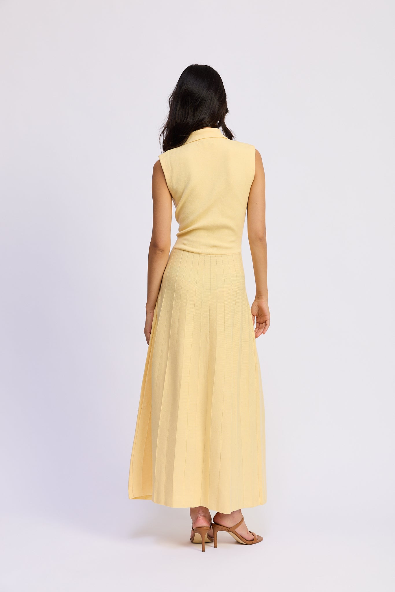 Palazzo Knit Midi Dress en saison Palazzo Knit Midi Dress en saison