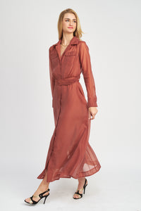 Claudette Maxi Shirt Dress