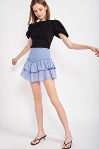 Bleu Mini Skirt