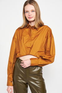 Lessie Cropped Button Down