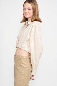 Lessie Cropped Button Down