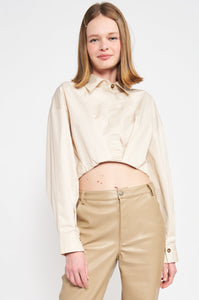 Lessie Cropped Button Down