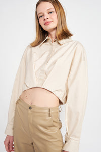 Lessie Cropped Button Down